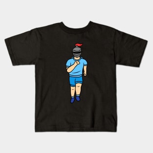 Cool cartoon knight jogging Kids T-Shirt